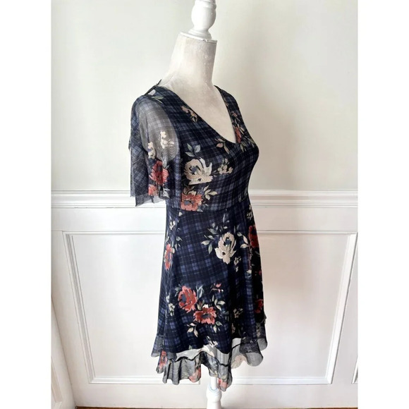 American Rag Tie Back Fit & Flare Dress Printed Floral XXS - Picture 4 of 7